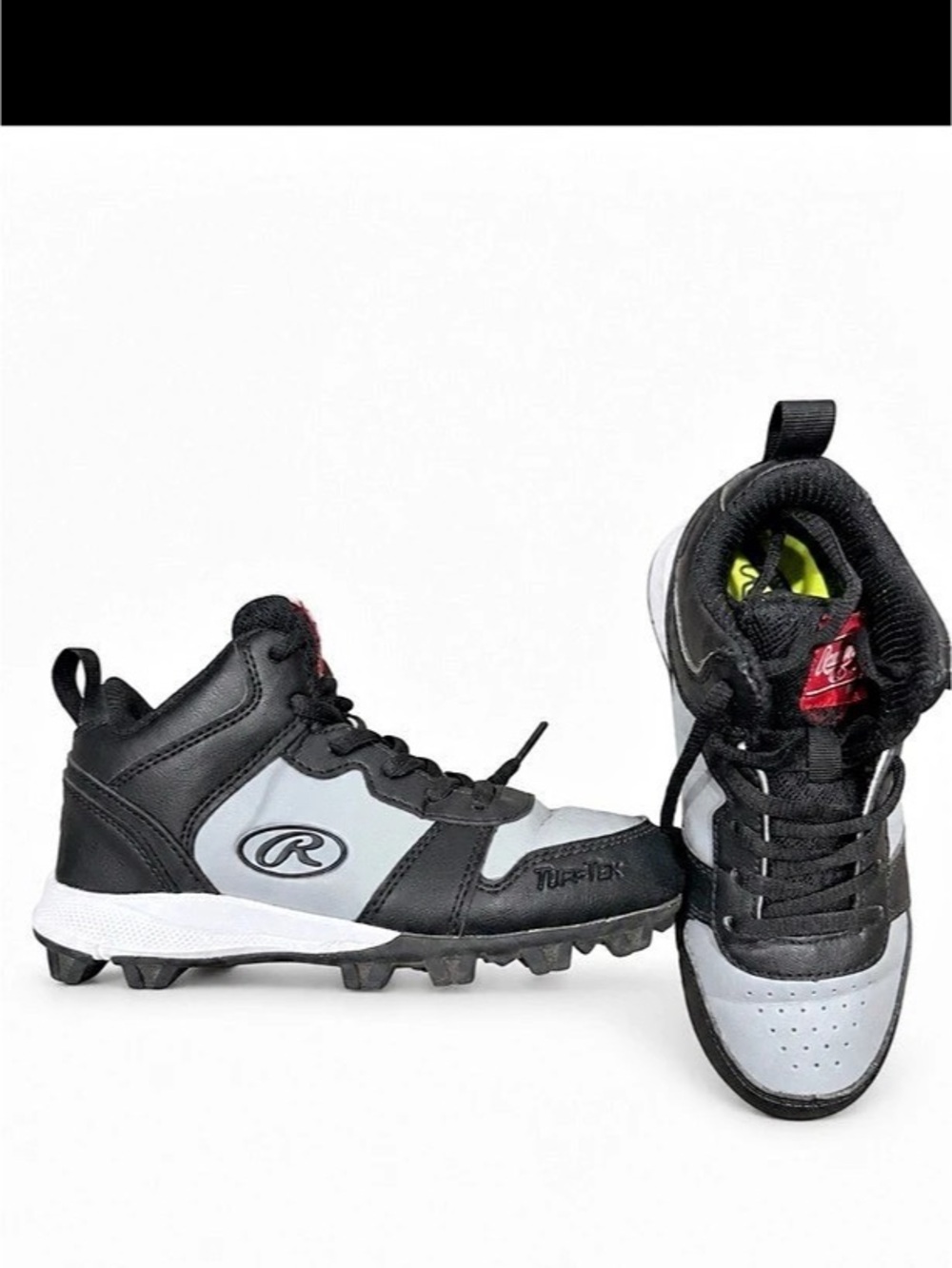 Rawlings Black & White Turf Athletic Shoes